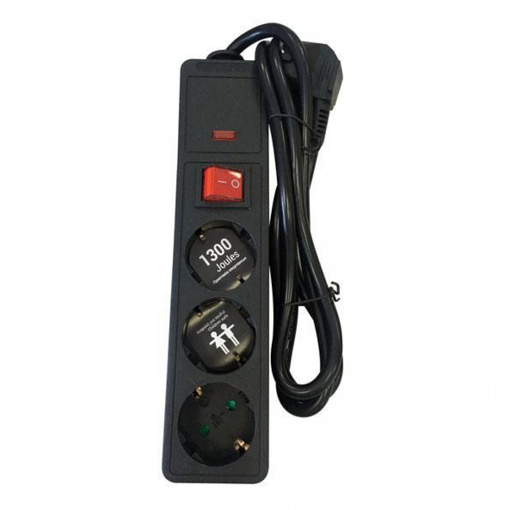 Πολύπριζο Υπερτάσεως Με Ασφάλεια 3 Θέσεων Με Καλώδιο 1,5m 3X1mm Eurolamp