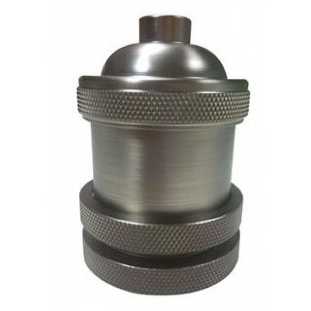 Ντουί Μεταλλικό Tύπου Vintage Αντικέ Ασημί E27