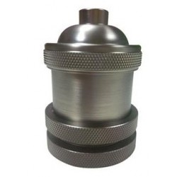 Ντουί Μεταλλικό Tύπου Vintage Αντικέ Ασημί E27