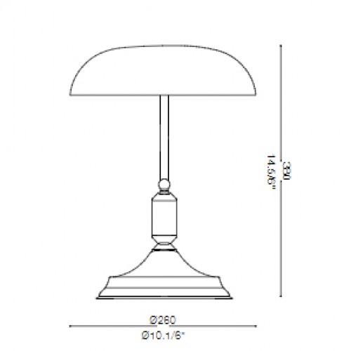 Επιτραπέζιο Φωτιστικό Με Φυσητό Γυαλί Διαχύτη Και Μεταλλική Βάση Σε Διάφορα Χρώματα 1XE27 LAWYER IDEAL LUX