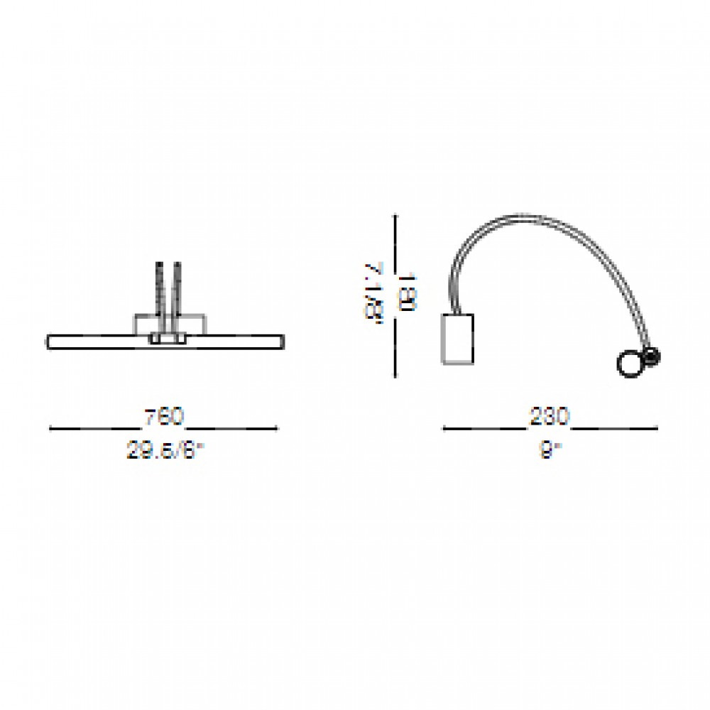LED Μεταλλικό Φωτιστικό 8W  Με Ανακλινόμενο LED Κάλυμμα & Διακόπτη Χρώμιο BOW IDEAL LUX 