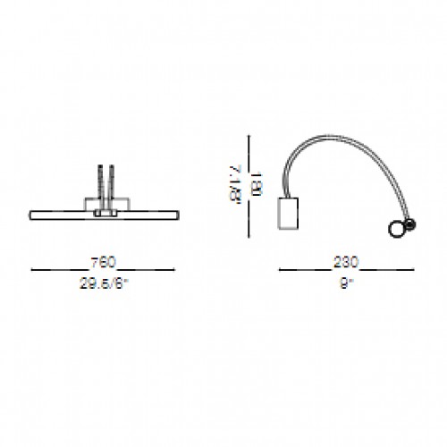 LED Μεταλλικό Φωτιστικό 8W  Με Ανακλινόμενο LED Κάλυμμα & Διακόπτη Νίκελ BOW IDEAL LUX 