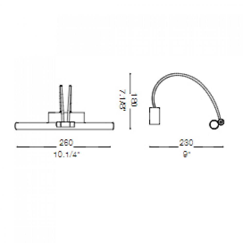 LED Μεταλλικό Φωτιστικό 0,07W Με Ανακλινόμενο LED Κάλυμμα & Διακόπτη Αντικέ ​L:26xH:18 BOW IDEAL LUX
