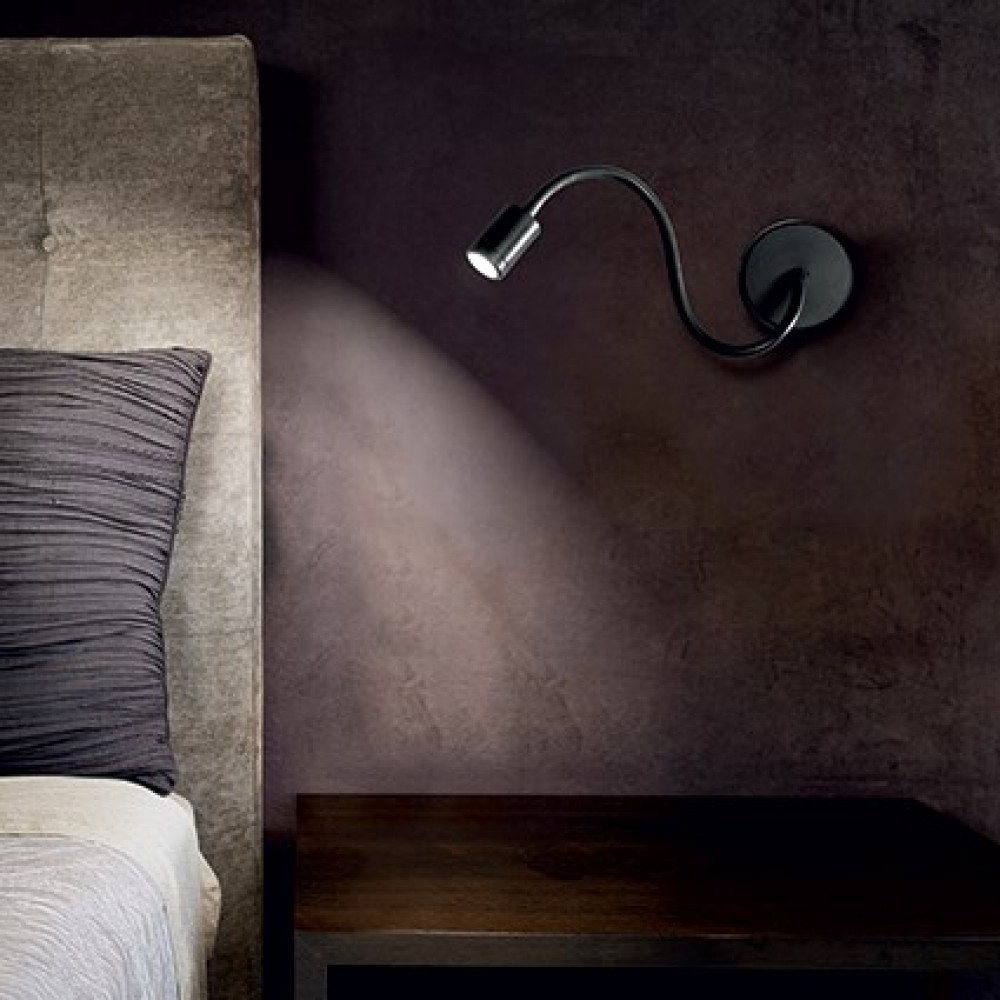 LED Μεταλλικό Φωτιστικό 3W Με Ρυθμιζόμενο Βραχίωνα Σε Γκρι Χρώμα FOCUS IDEAL LUX 