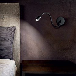 LED Μεταλλικό Φωτιστικό 3W Με Ρυθμιζόμενο Βραχίωνα Σε Γκρι Χρώμα FOCUS IDEAL LUX 