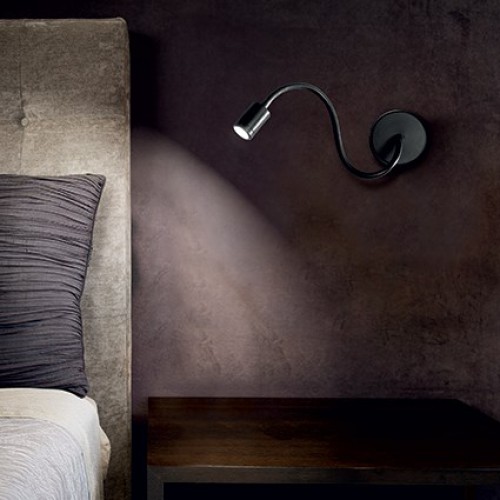 LED Μεταλλικό Φωτιστικό 3W Με Ρυθμιζόμενο Βραχίωνα Σε Λευκό Χρώμα FOCUS IDEAL LUX 