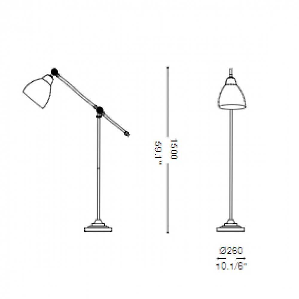 Μεταλλικό Φωτιστικό Δαπέδου Με Ρυθμιζόμενο Βραχίωνα Και Εσωτερικό Λευκό Σε Νίκελ Χρώμα 1XE27 NEWTON IDEAL LUX
