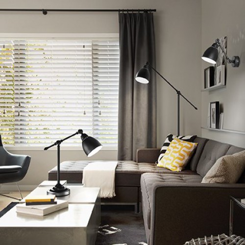 Μεταλλικό Φωτιστικό Δαπέδου Με Ρυθμιζόμενο Βραχίωνα Και Εσωτερικό Λευκό Σε Μαύρο Ματ Χρώμα 1XE27 NEWTON IDEAL LUX