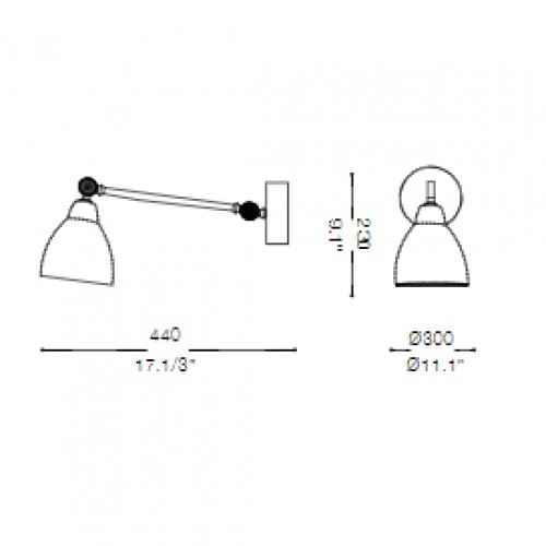 Μεταλλικό Φωτιστικό Απλίκα Με Ρυθμιζόμενο Βραχίωνα Και Εσωτερικό Λευκό Σε Νίκελ Χρώμα 1XE27 NEWTON IDEAL LUX