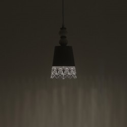 Μεταλλικό Φωτιστικό Οροφής Σε Ανοιχτό Γκρι Χρώμα Ø14,5 inart 3-10-876-0085