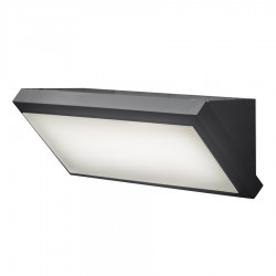 Αδιάβροχο Πλαστικό Φωτιστικό Απλίκα Τοίχου Σκούρο Γκρι Με Οπαλ PC Κάλυμμα 1XE27 Led Id