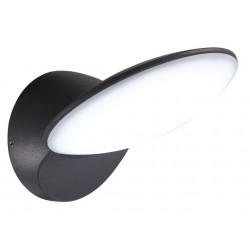 Led Απλίκα Επίτοιχη 8W 230V IP65 Θερμό Σε Γκρι Σκούρο Με Οπαλ PC Κάλυμμα Led Id