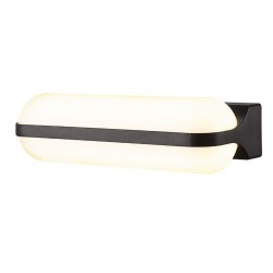 Led Απλίκα Επίτοιχη Up-Down 15W 230V IP65 Θερμό Σε Γκρι Σκούρο Με Οπαλ PC Κάλυμμα Led Id