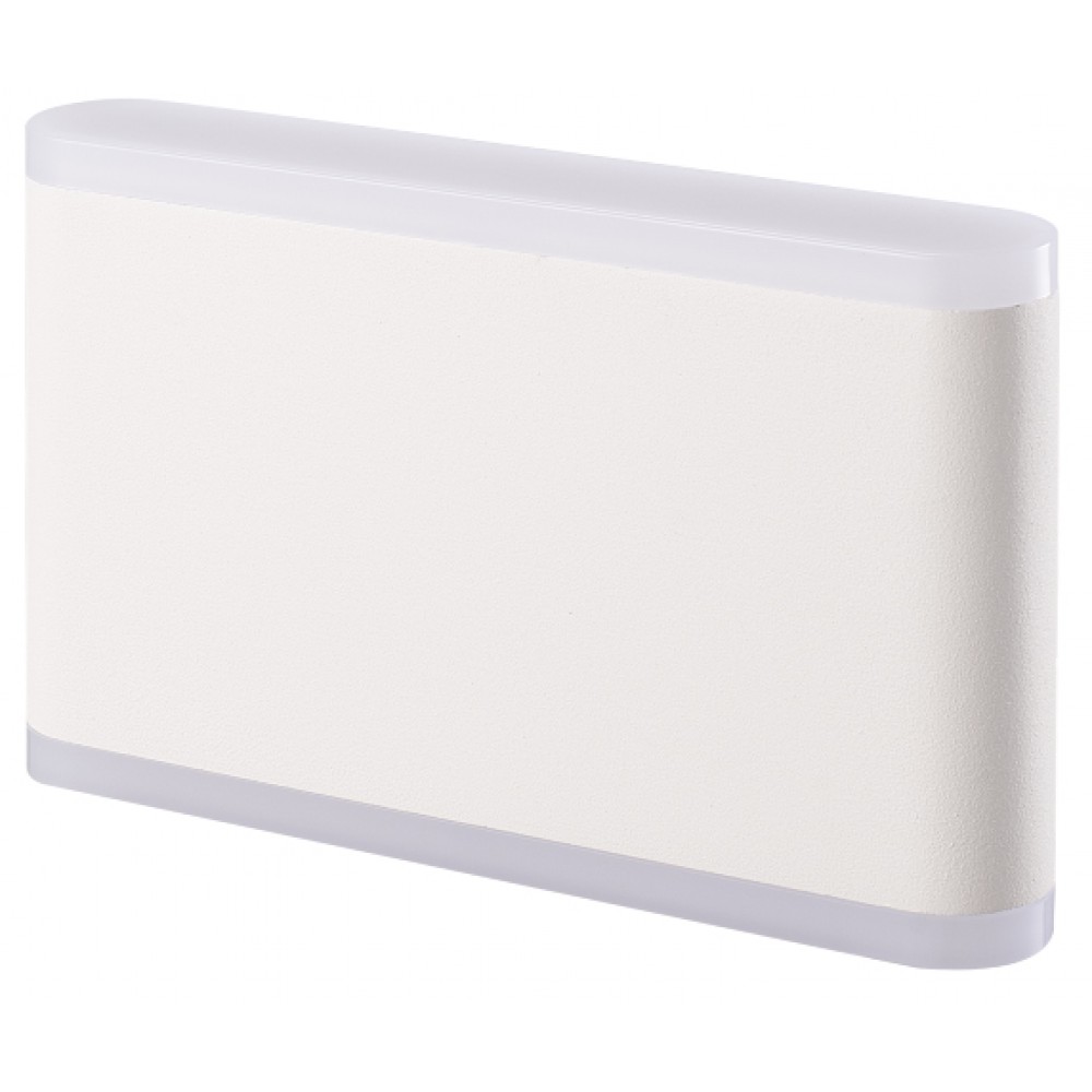 Led Απλίκα Επίτοιχη 12W 230V IP65 Θερμό Σε Λευκό Ματ Με Οπαλ PC Κάλυμμα Led Id