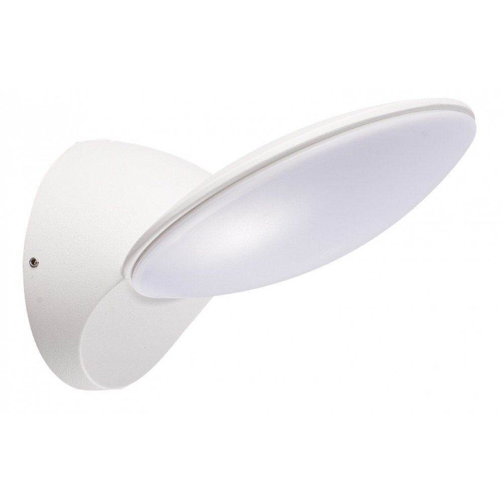 Led Απλίκα Επίτοιχη 8W 230V IP65 Θερμό Σε Λευκό Ματ Με Οπαλ PC Κάλυμμα Led Id