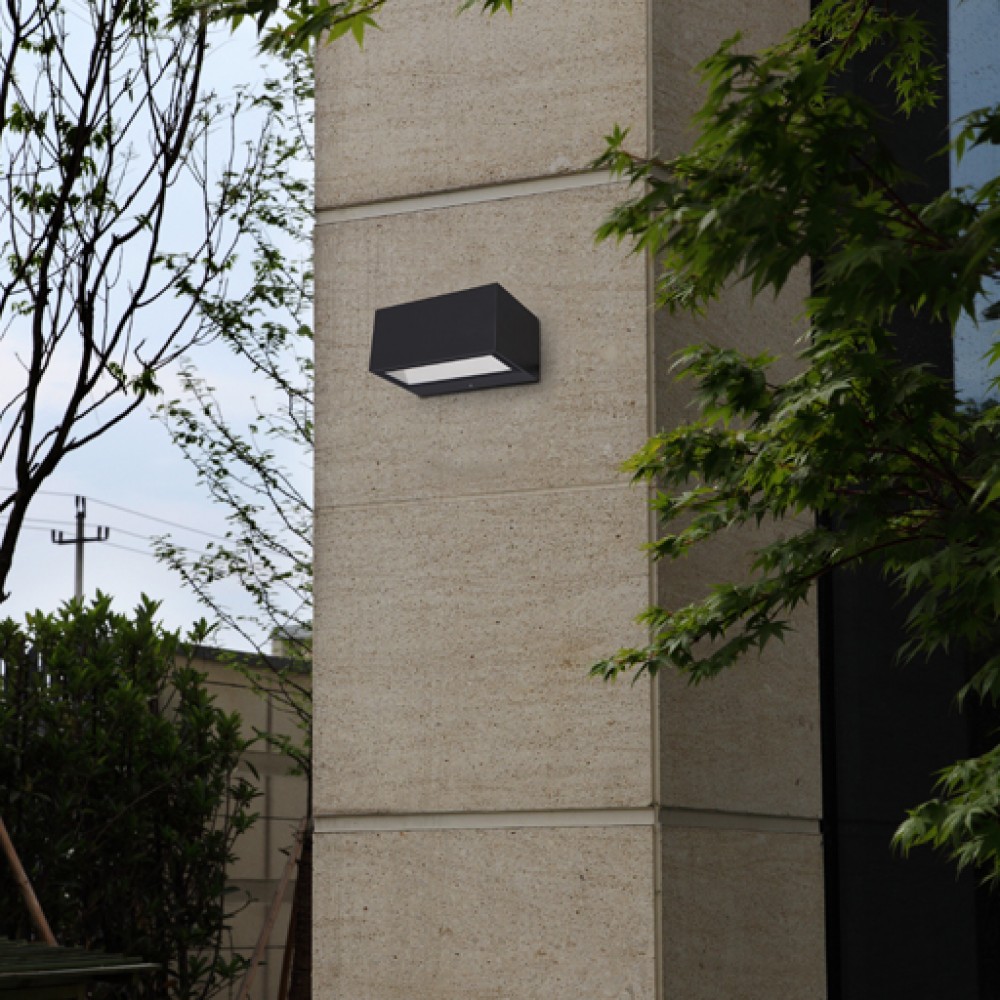 LED Επίτοιχο Φωτιστικό Από Χυτό Αλουμίνιο 11W Με Σφυρήλατο Γυαλί Διαχύτη IP54 GEMINI LUTEC