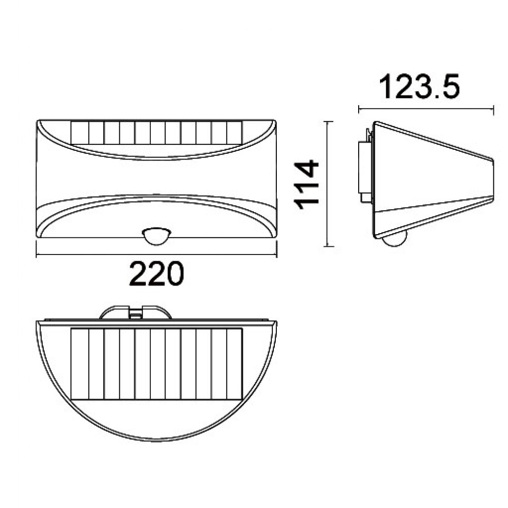 LED Ηλιακό Επιτοίχιο Φωτιστικό 1.2W Σε Ασημί Χρώμα Με Αισθητήρα Κίνησης IP44 BREAD LUTEC