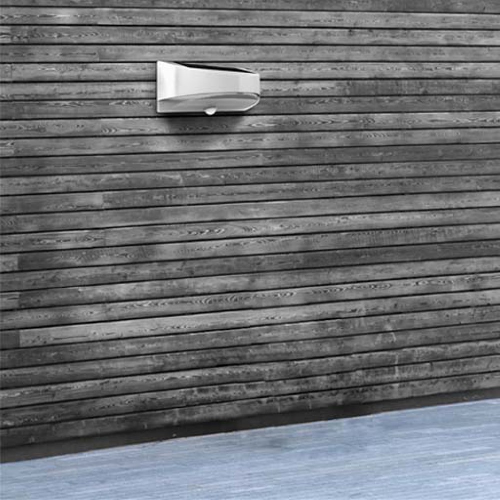 LED Ηλιακό Επιτοίχιο Φωτιστικό 1.2W Σε Ασημί Χρώμα Με Αισθητήρα Κίνησης IP44 BREAD LUTEC