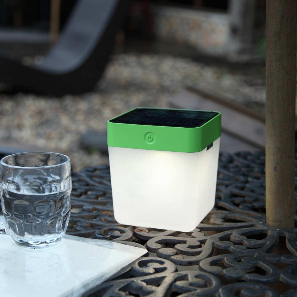 LED Ηλιακό Επιτραπέζιο Φορητό Φωτιστικό 2.3W IP44 Σε Διάφορα Χρώματα TABLE CUBE LUTEC