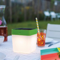 LED Ηλιακό Επιτραπέζιο Φορητό Φωτιστικό 2.3W IP44 Σε Διάφορα Χρώματα TABLE CUBE LUTEC