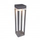 LED Ηλιακό Κολωνάκι Καρφωτό Φωτιστικό 1W IP44 Σε Γκρι Ασημί TABLE CUBE LUTEC