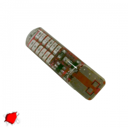 Λαμπτήρας T10 24 SMD Σιλικόνης Κόκκινο Strobe Globostar