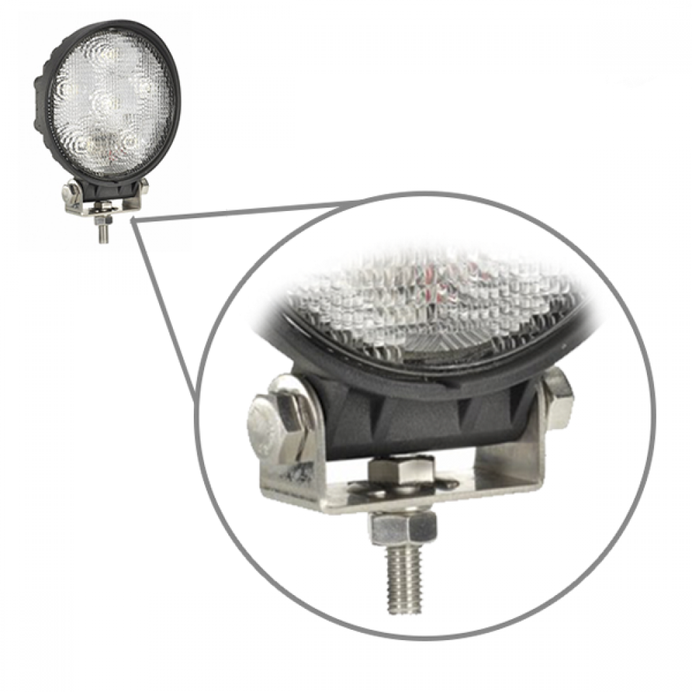 Προβολέας LED Εργασίας Round 24 Watt 10-30v Ψυχρό Λευκό