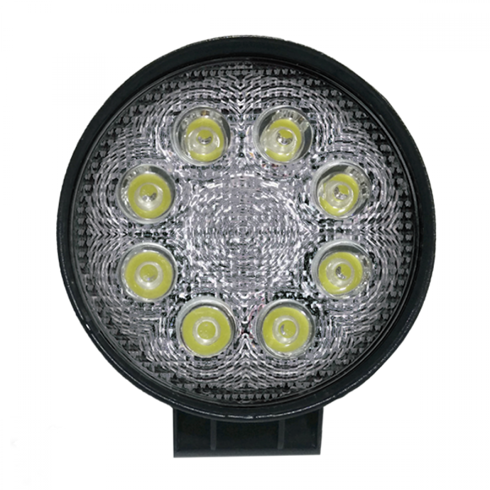 Προβολέας LED Εργασίας Round 24 Watt 10-30v Ψυχρό Λευκό