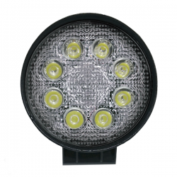Προβολέας LED Εργασίας Round 24 Watt 10-30v Ψυχρό Λευκό