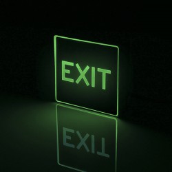 Φωτιστικό LED Ασφαλείας Αλουμινίου EXIT με Μπαταρία Λιθίου 350mAh GLOBO STAR
