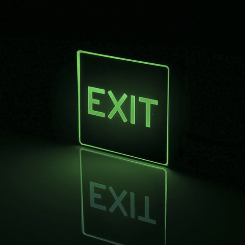 Φωτιστικό LED Ασφαλείας Αλουμινίου EXIT με Μπαταρία Λιθίου 350mAh GLOBO STAR