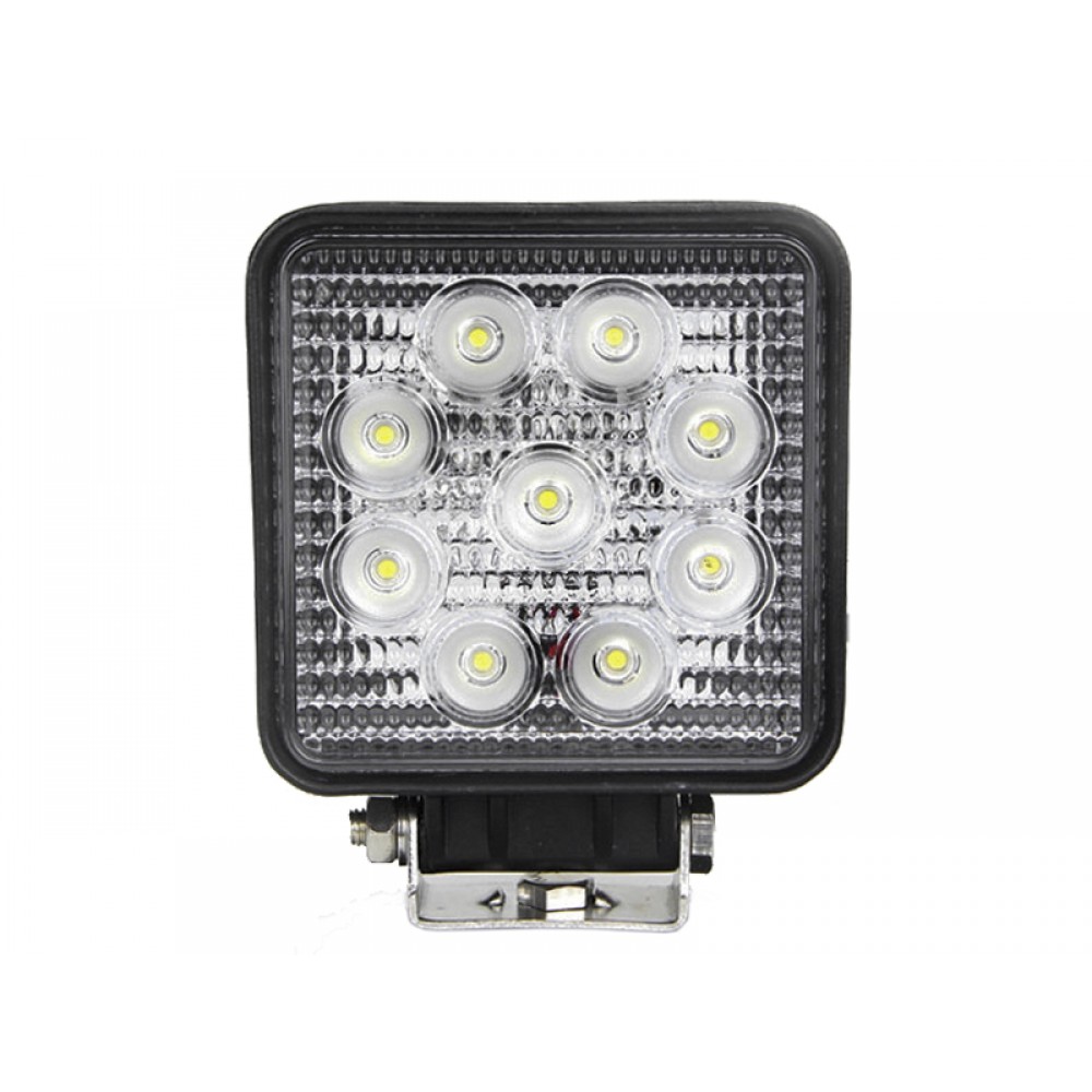 Προβολέας LED Εργασίας Square 27 Watt 10-30v Ψυχρό Λευκό