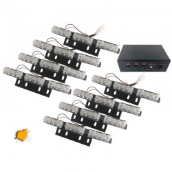 Φώτα Οδικής Βοήθειας LED 8 x 3 12 Volt DC Πορτοκαλί Εξωτερικά