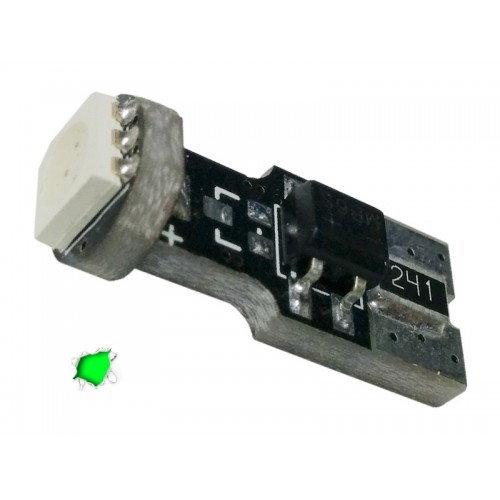 Λαμπτήρας T10 Can Bus με 1 SMD 5050 Πράσινο
