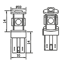 Λαμπτήρας T10 Can Bus με 5 SMD 5050 Ψυχρό Λευκό