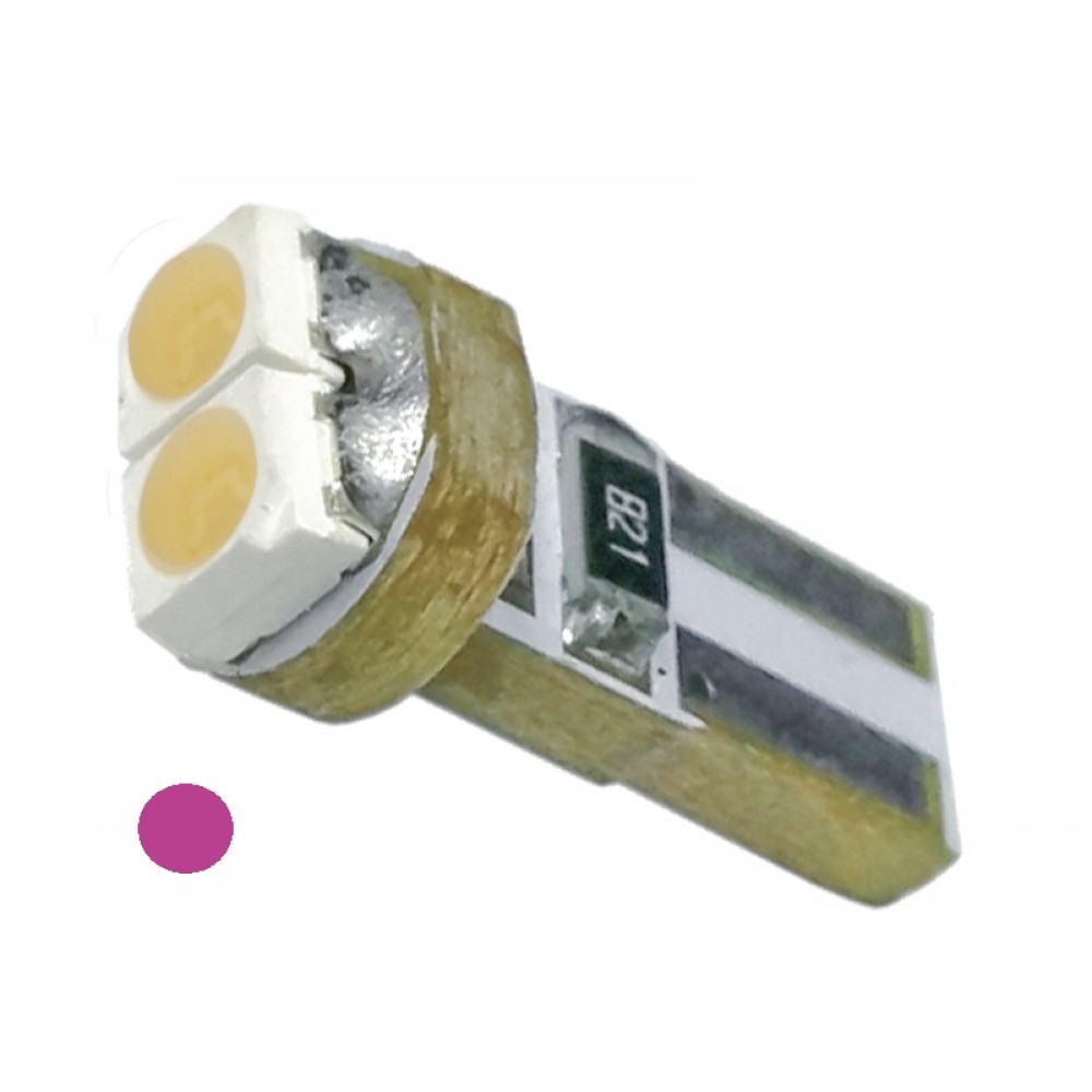 Λαμπτήρας Τ5 με 2 SMD 1210 Φούξια