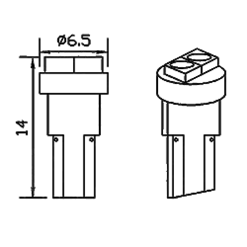 Λαμπτήρας Τ5 με 2 SMD 1210 Πορτοκαλί