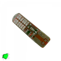 Λαμπτήρας T10 24 SMD Σιλικόνης Πράσινο Strobe Globostar