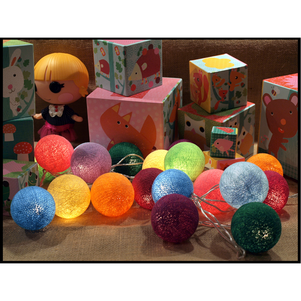  Έτοιμη Διακοσμητική Γιρλάντα Beelights Με Φωτάκια Σε Ένα Πολύχρωμο Συνδυασμό