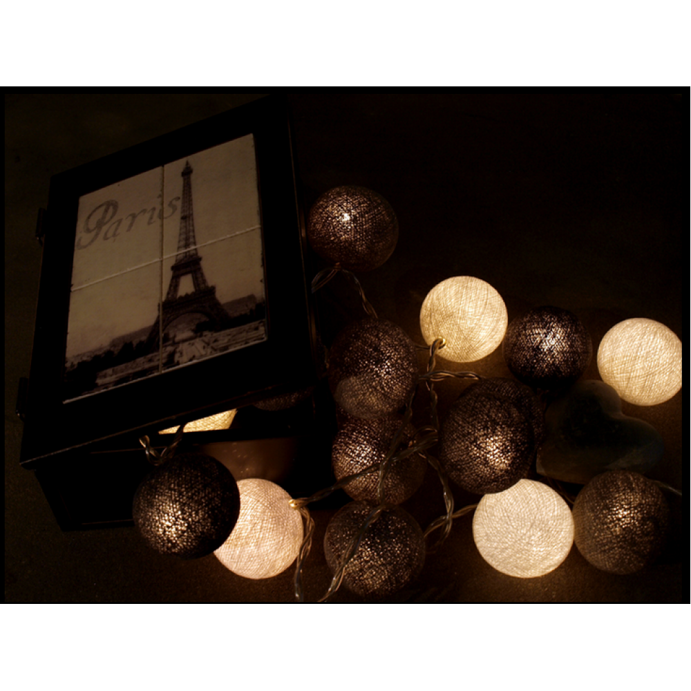 Έτοιμη Διακοσμητική Γιρλάντα Beelights Με Φωτάκια Σε Χρωματισμούς Shades of Gray DIMMABLE