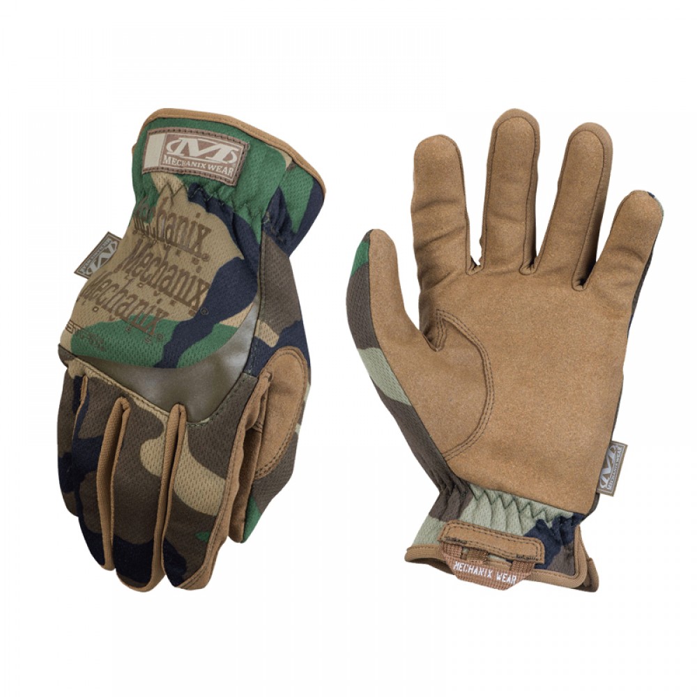 Γάντια Καμουφλάζ Επαγγελματική Σειρά USA FastFit Woodland Camo MECHANIX