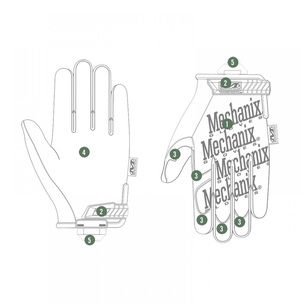 Γάντια Επαγγελματική Σειρά USA The Original Wolf Grey MECHANIX