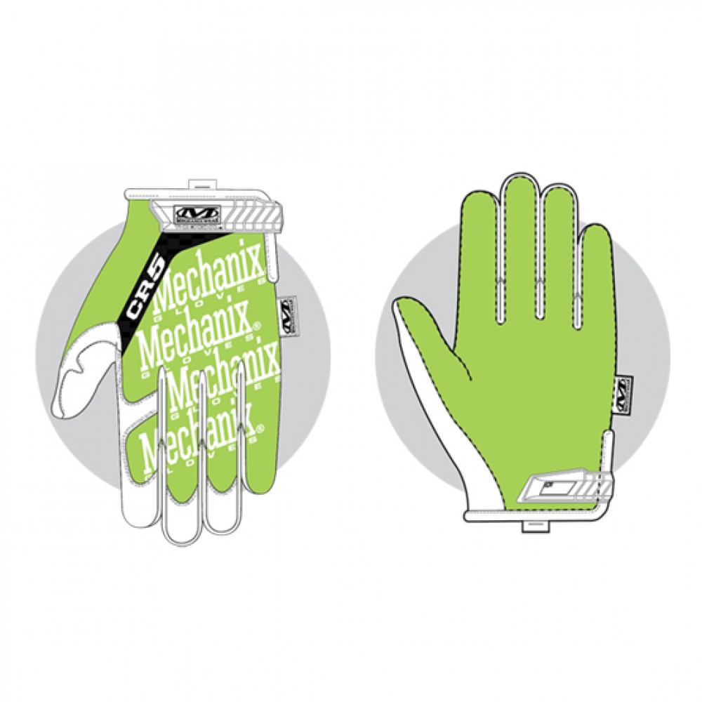 Γάντια Επαγγελματική Σειρά USA The Original CR5 Hi-Viz Yellow Size-LG MECHANIX