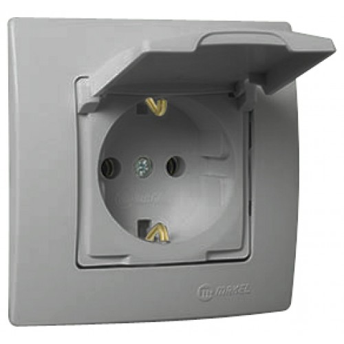 Χωνευτή Πρίζα Σούκο Βακελίτου Με Καπάκι Lillium Σε Ασημί Ματ Χρώμα Makel
