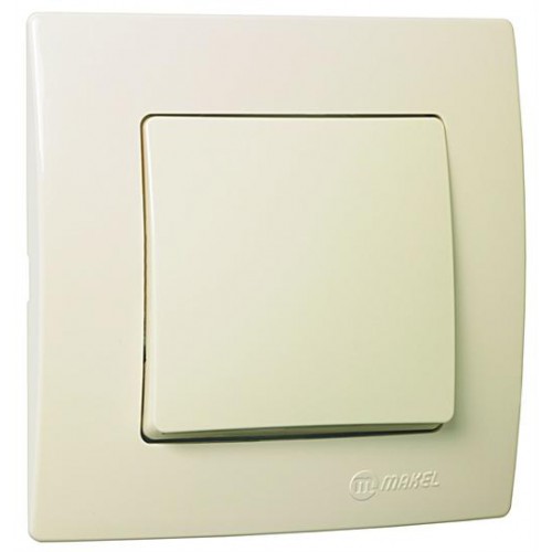 Χωνευτός Διακόπτης A/R Lillium Σε Μπεζ Χρώμα Makel