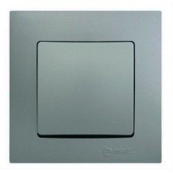 Χωνευτός Διακόπτης A/R Lillium Σε Ασημί Ματ Χρώμα Makel