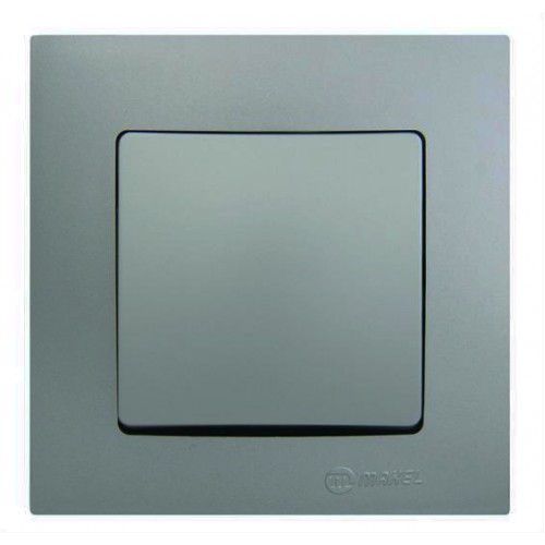 Χωνευτός Διακόπτης A/R Lillium Σε Ασημί Ματ Χρώμα Makel