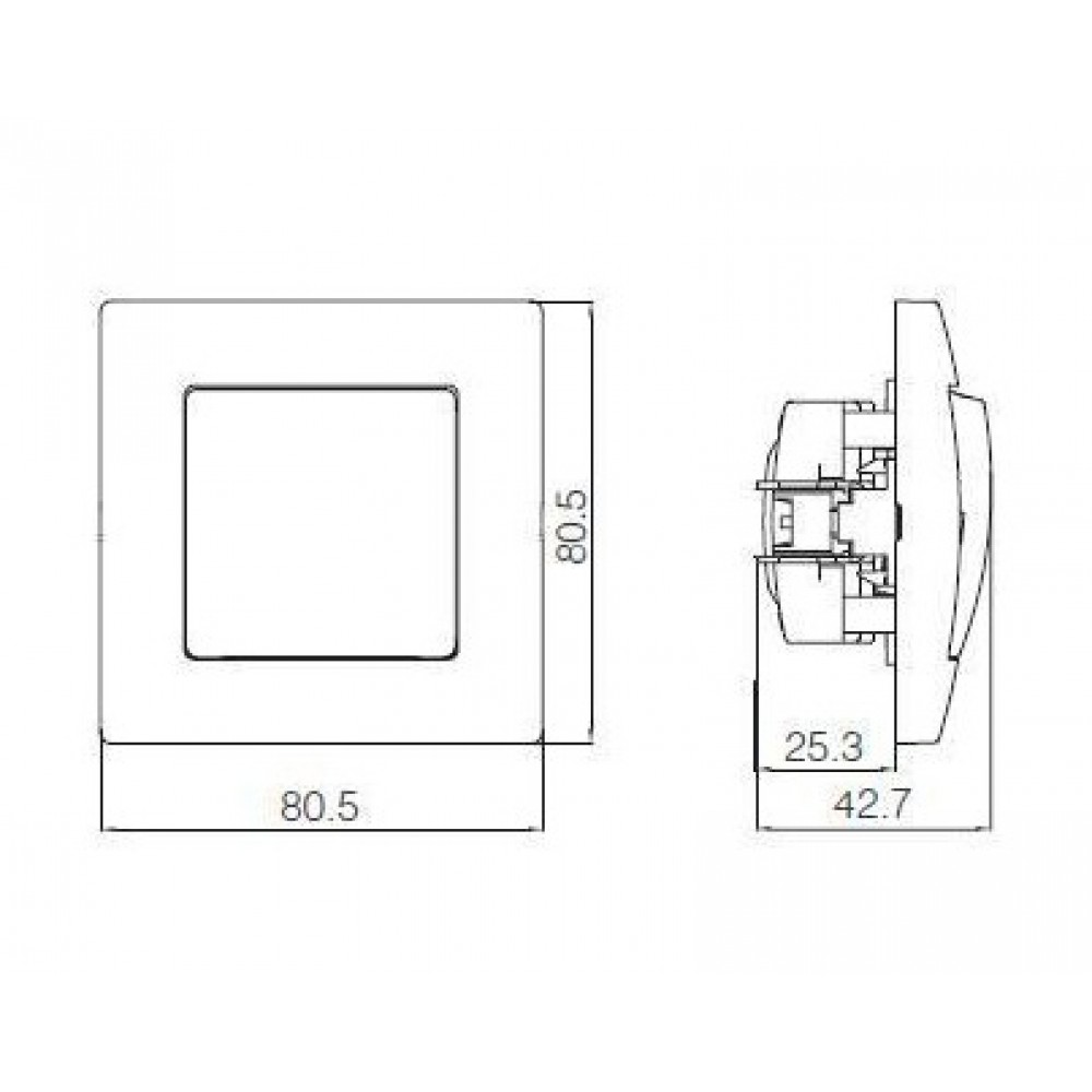 Χωνευτή Πρίζα TF Διπλή RJ11 Lillium Σε Χρυσό Ματ Χρώμα Makel