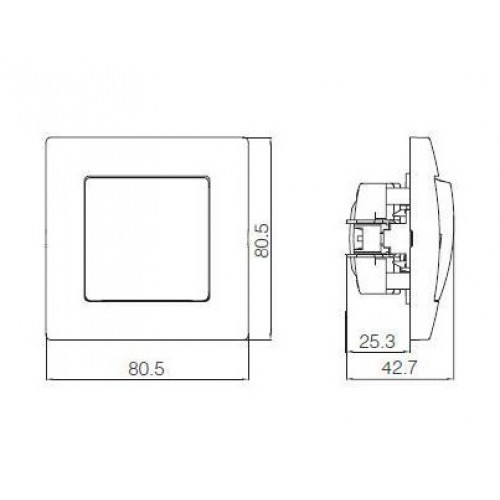 Χωνευτή Πρίζα TF Διπλή RJ11 Lillium Σε Μπεζ Χρώμα Makel