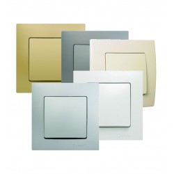 Χωνευτός Διακόπτης A/R Lillium Σε Ανθρακί Ματ Χρώμα Makel